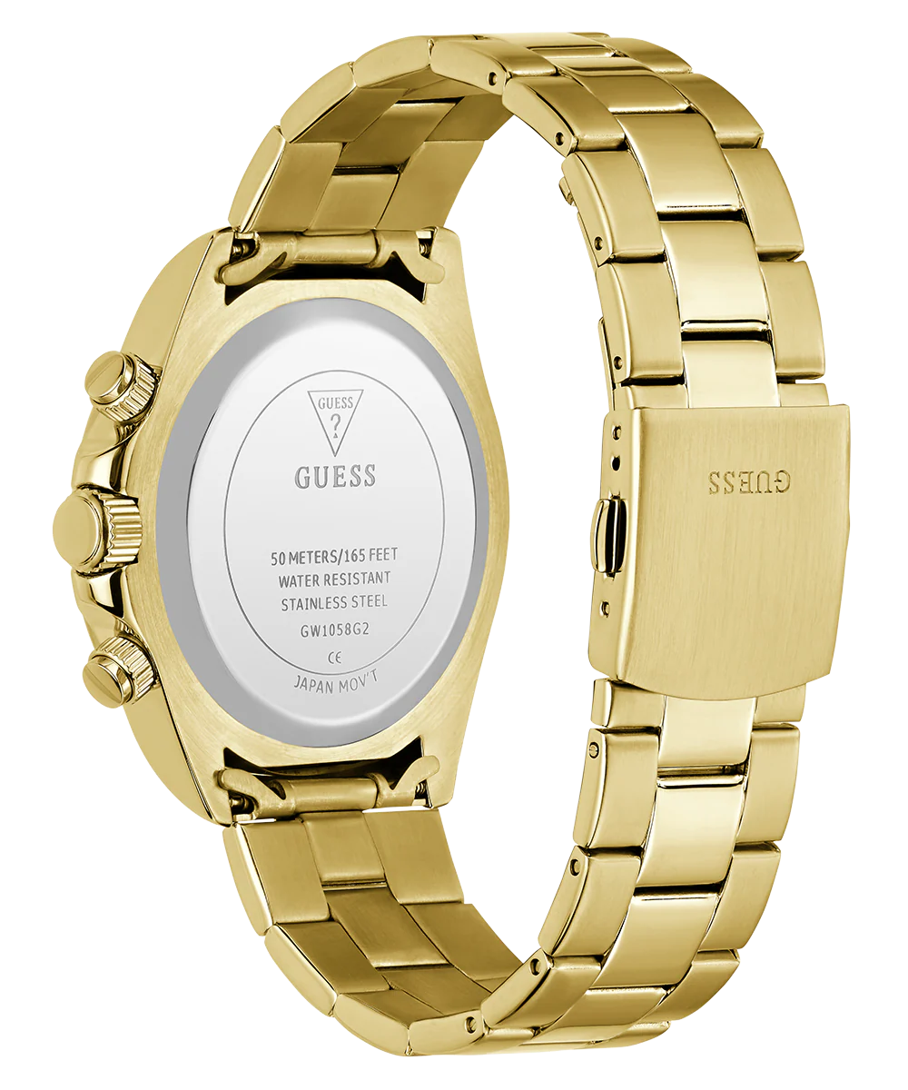GUESS Mens Arthur Gold Tone Analog Watch