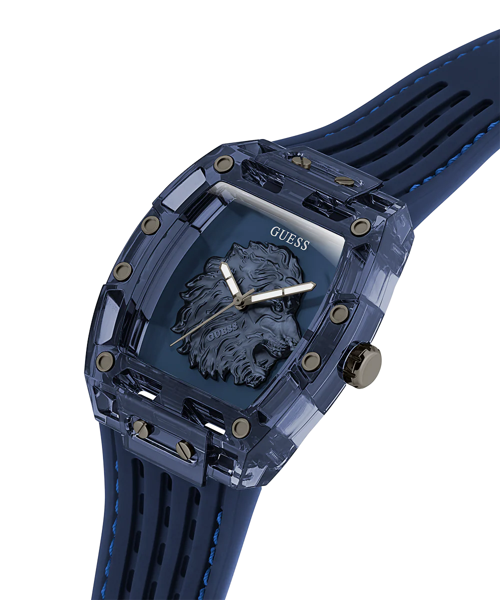 GUESS Mens Blue Analog Watch