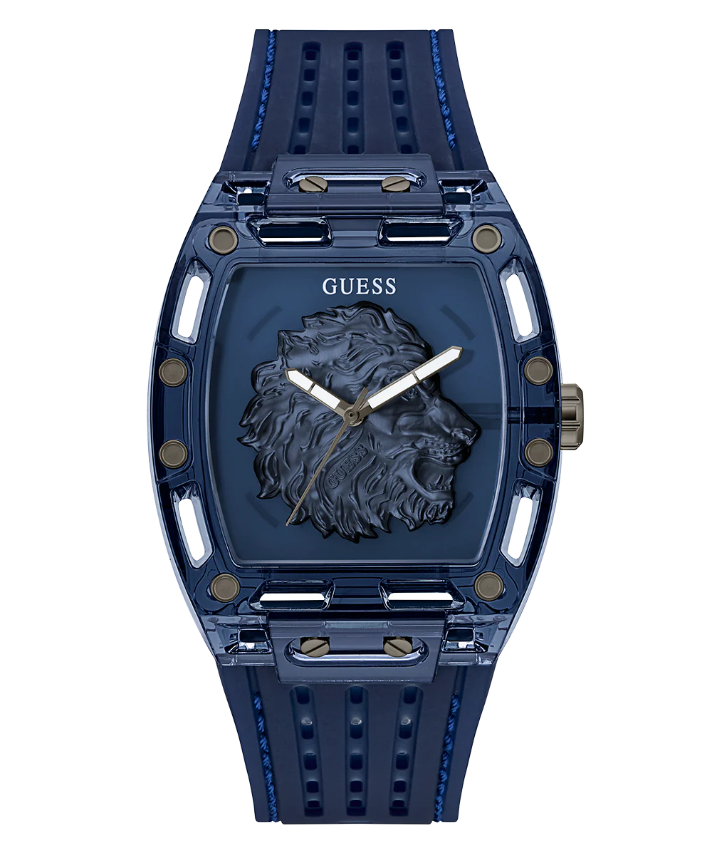 GUESS Mens Blue Analog Watch