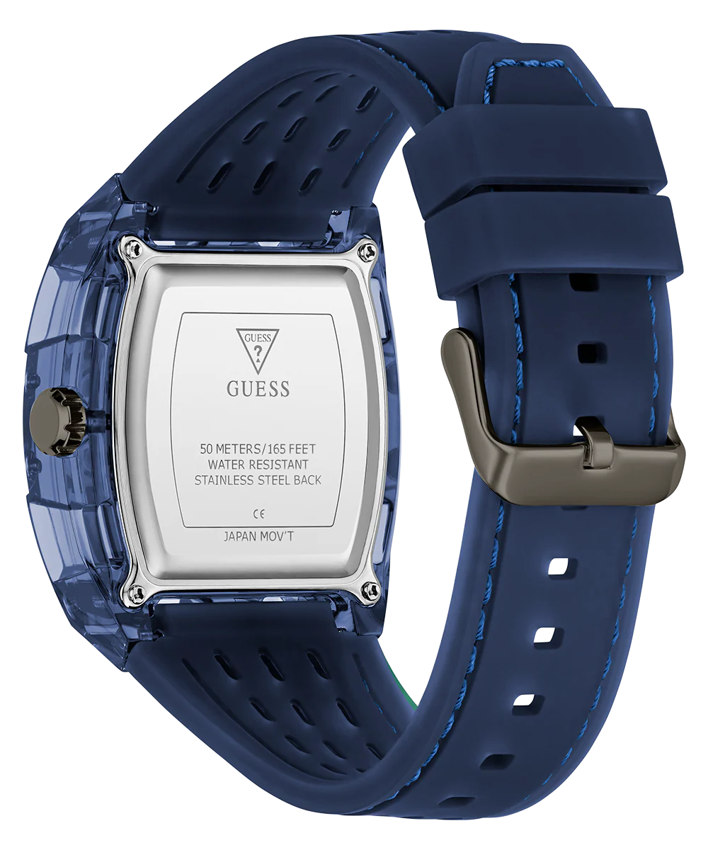 GUESS Mens Blue Analog Watch