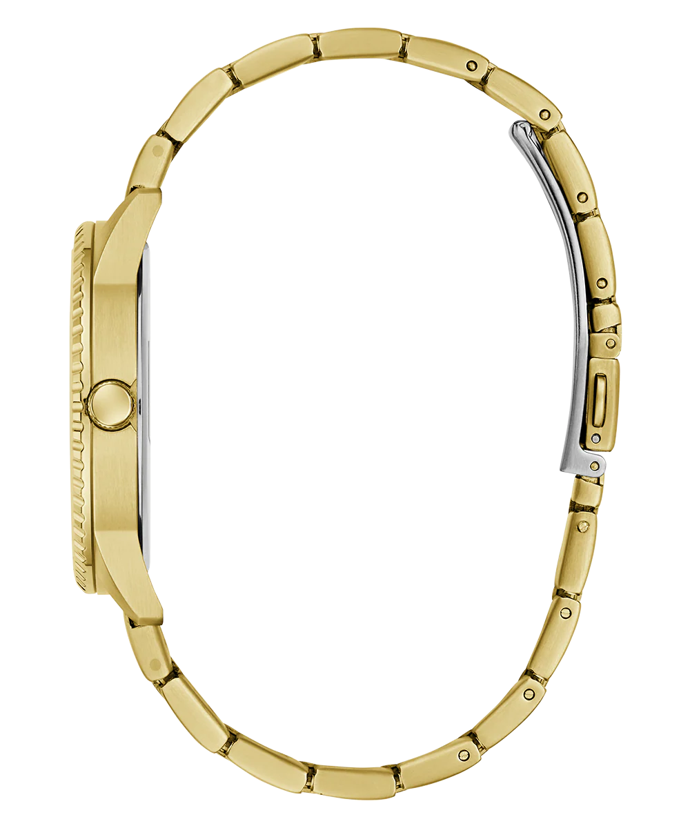 GUESS Mens Gold Tone Analog Watch