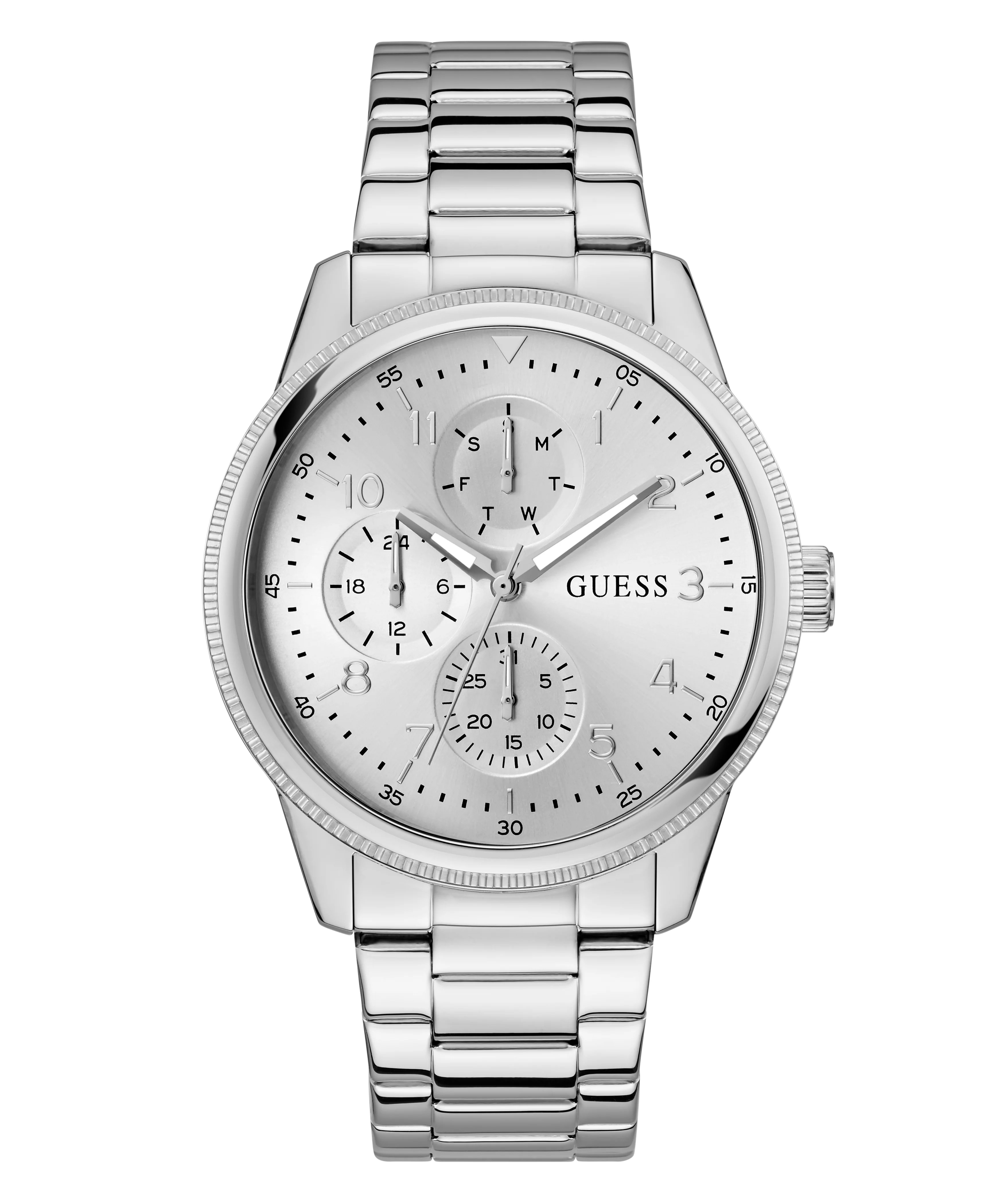 283-guess-mens-silver-tone-multi-function-watch-3.webp GUESS Mens Silver Tone Multi-function Watch