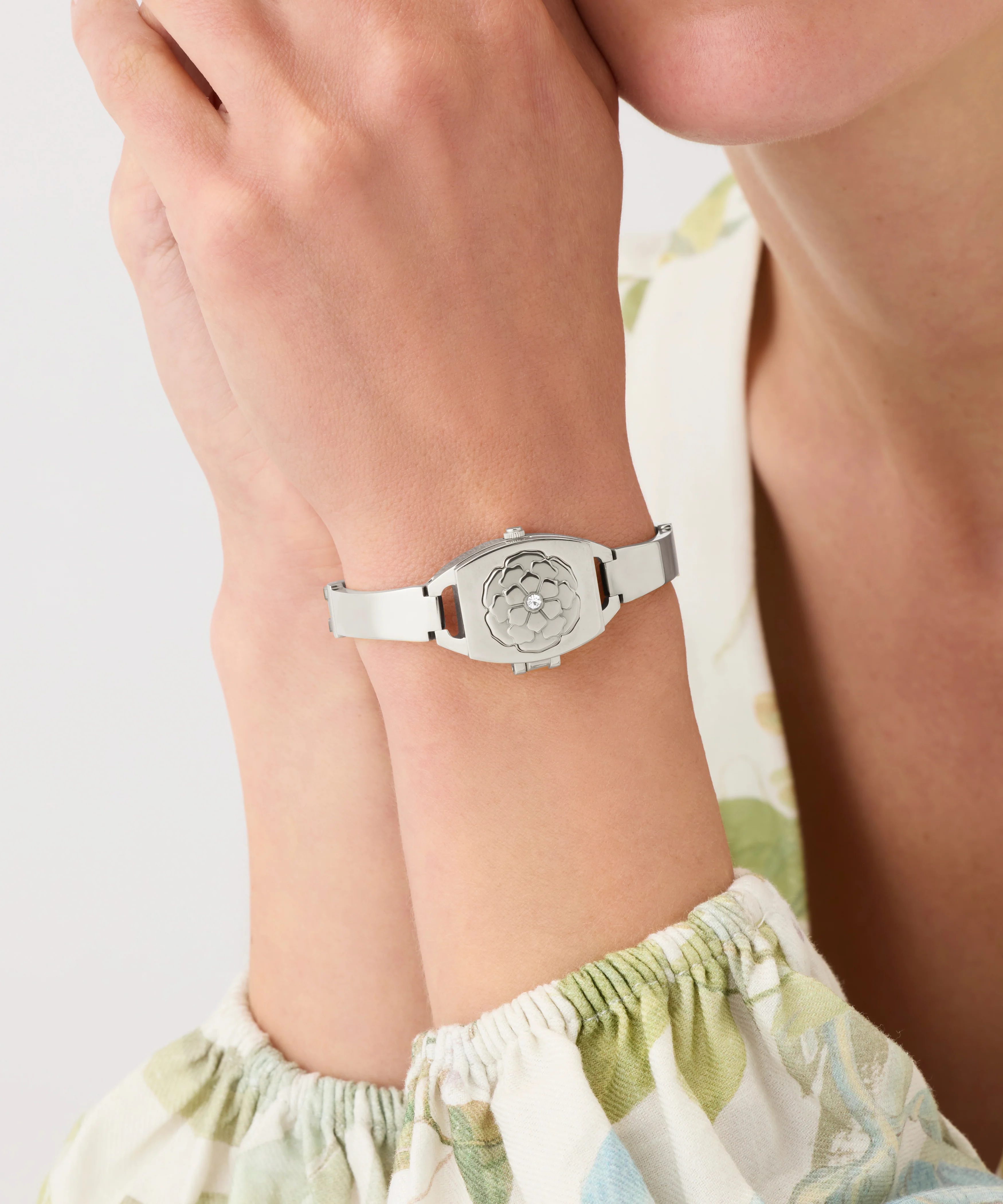 GUESS Ladies Silver Tone Analog Watch