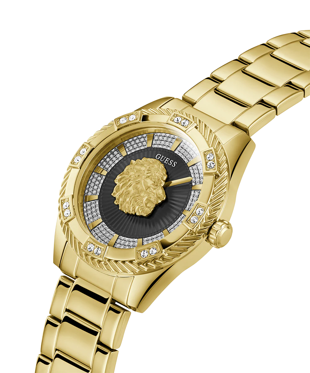 GUESS Mens Gold Tone Analog Watch