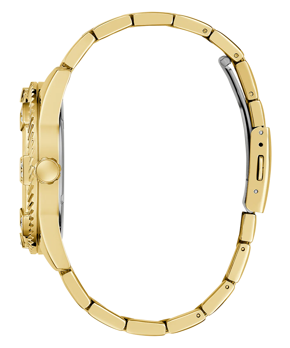 GUESS Mens Gold Tone Analog Watch