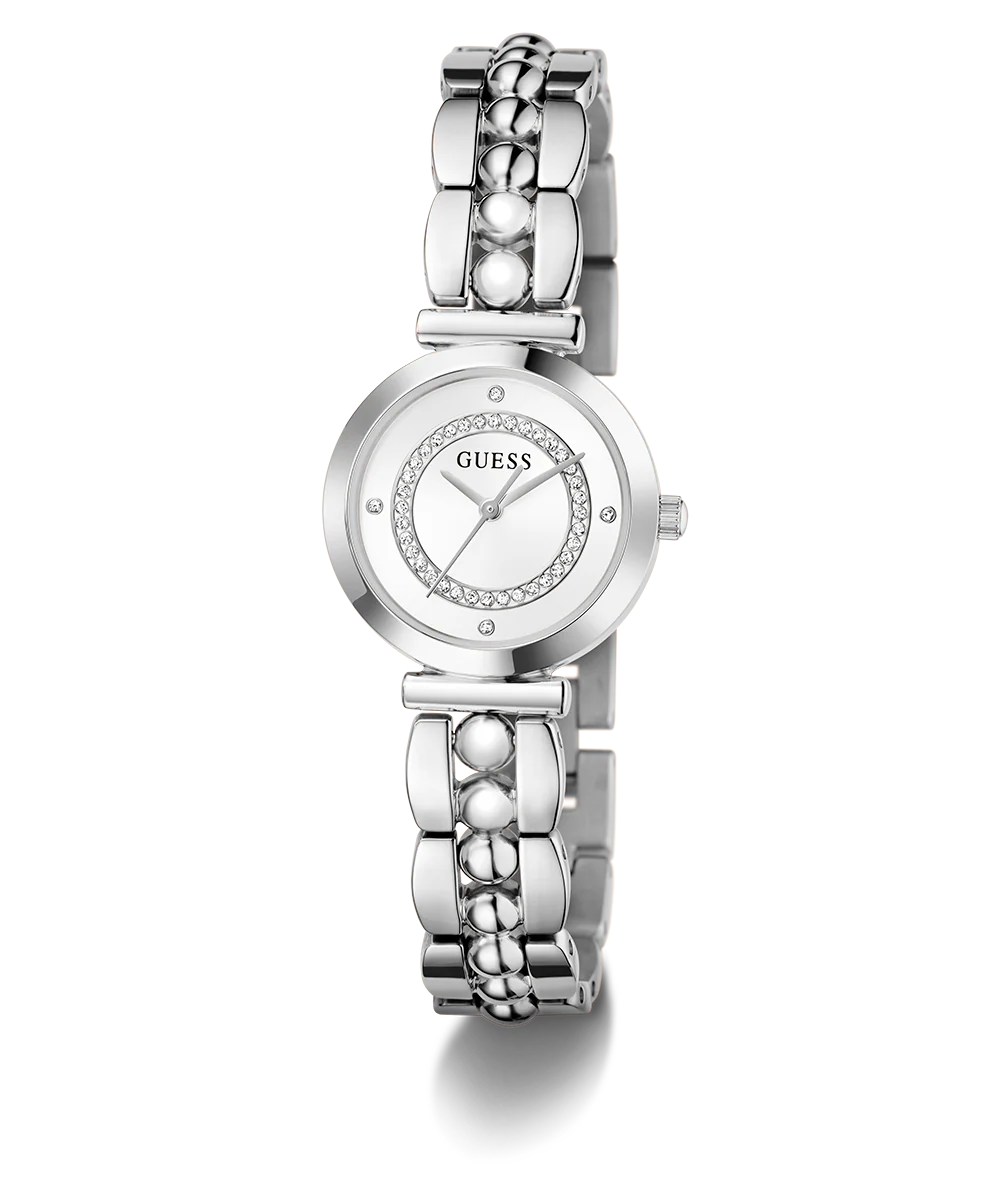 GUESS Ladies Silver Tone Analog Watch