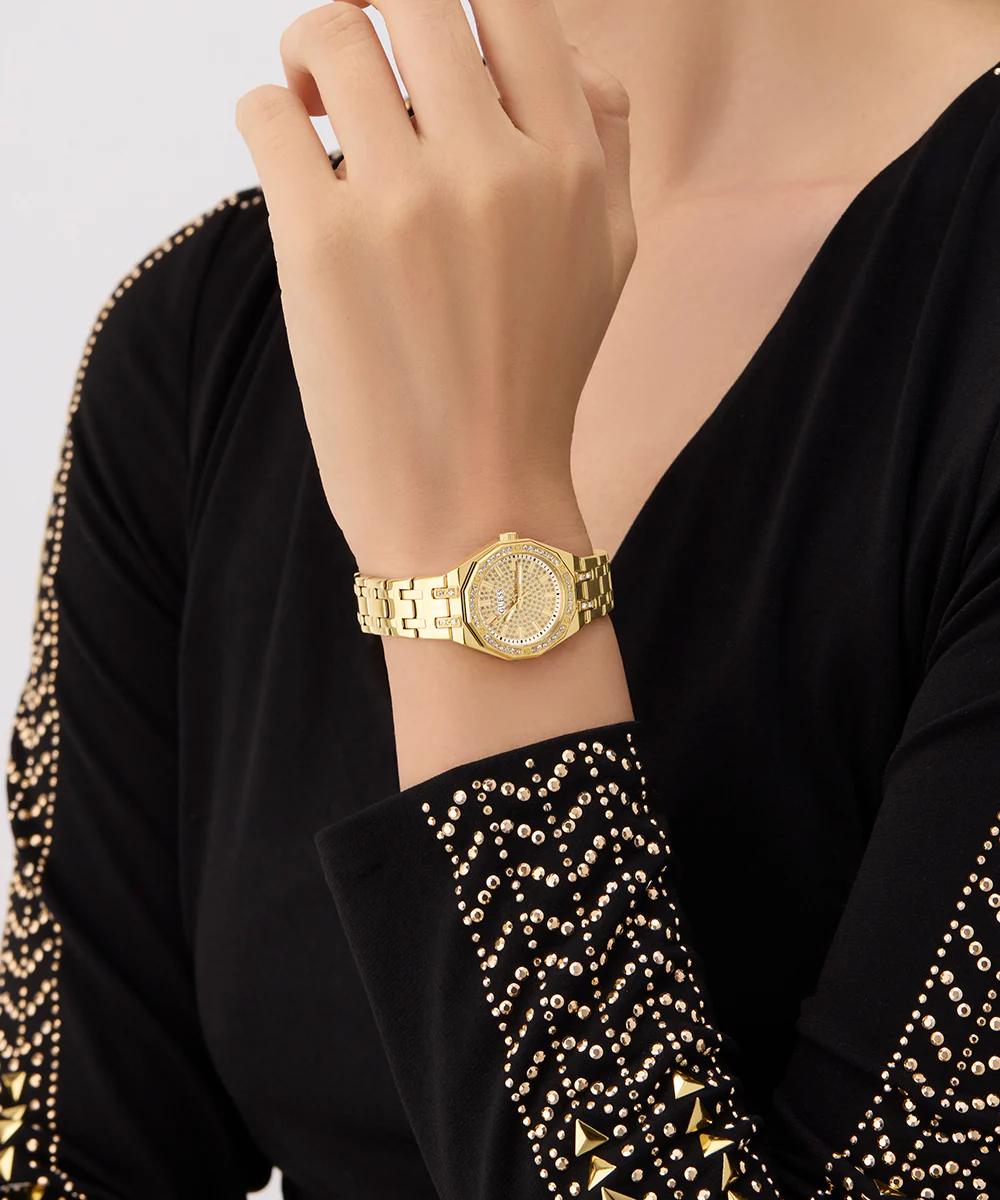 GUESS Ladies Pixie Gold Tone Analog Watch