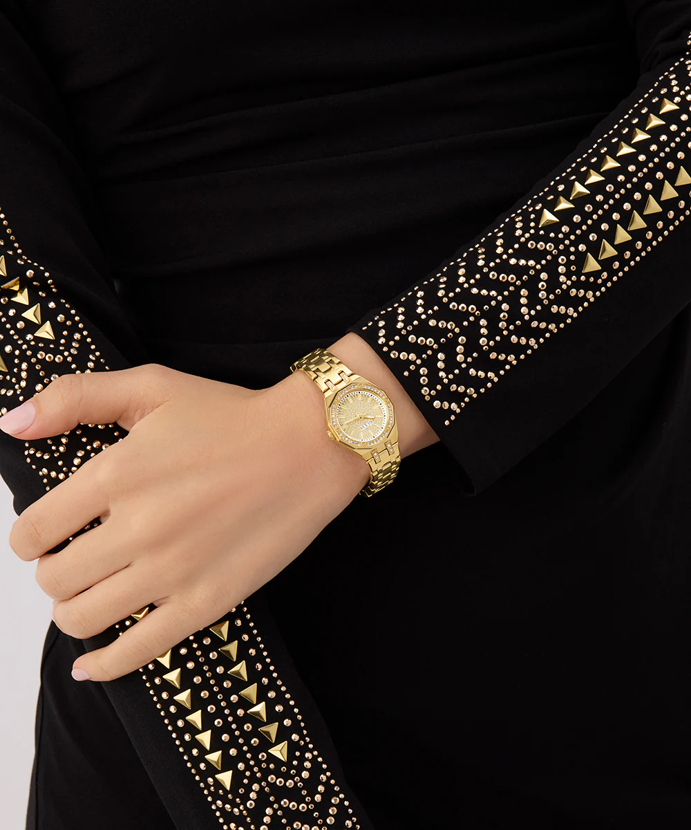 GUESS Ladies Pixie Gold Tone Analog Watch