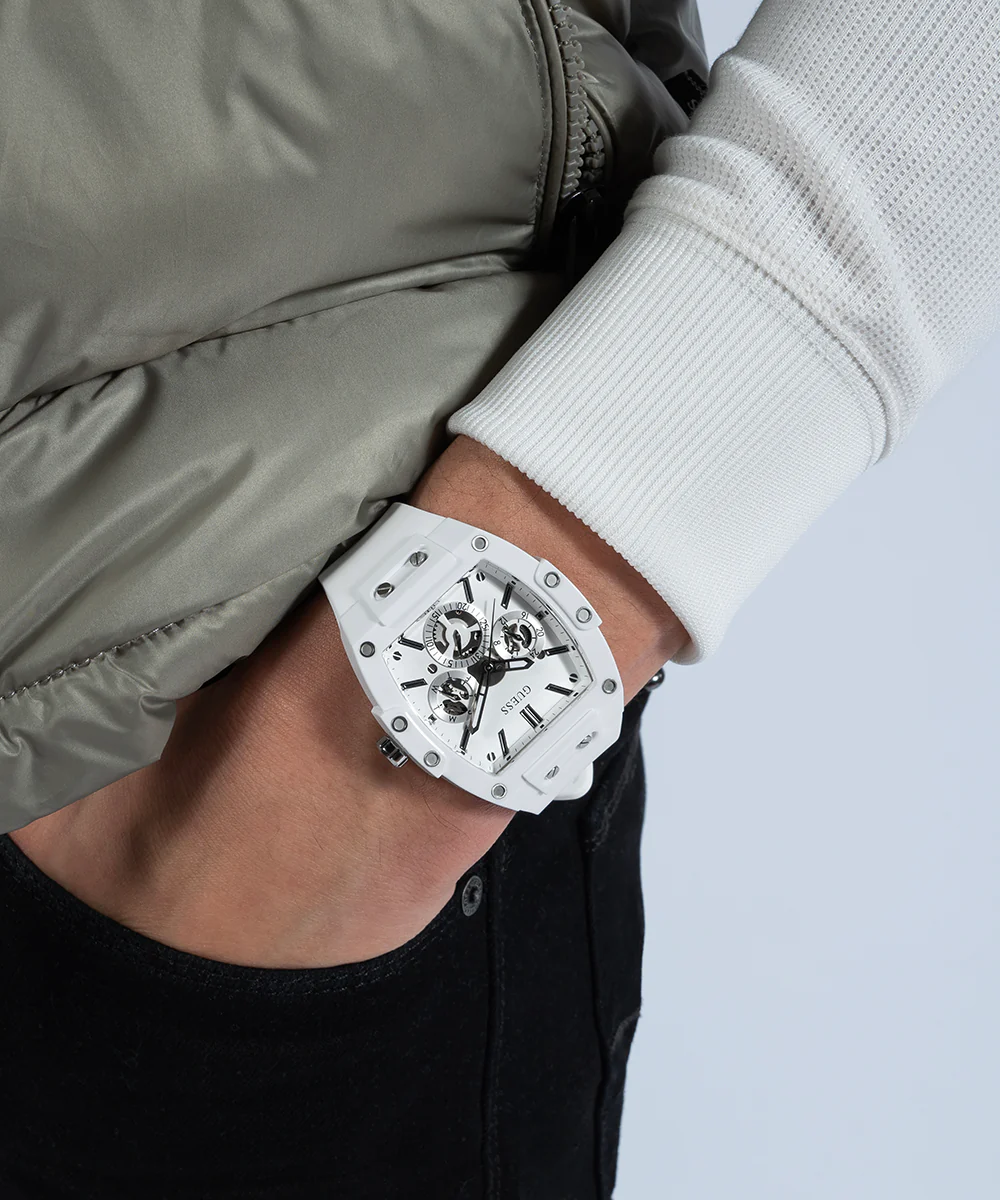 GUESS Mens White Multi-function Watch