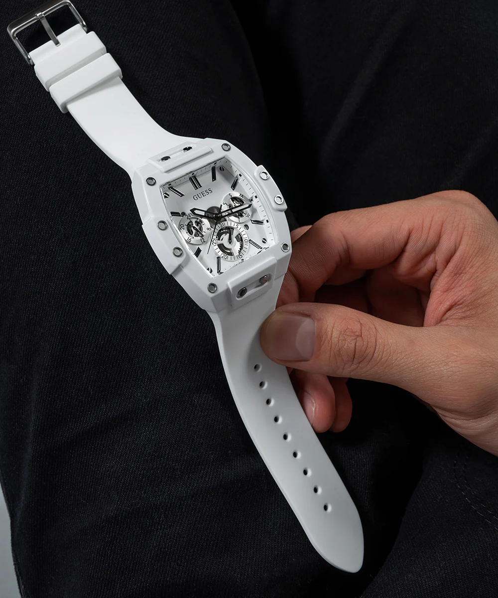 GUESS Mens White Multi-function Watch