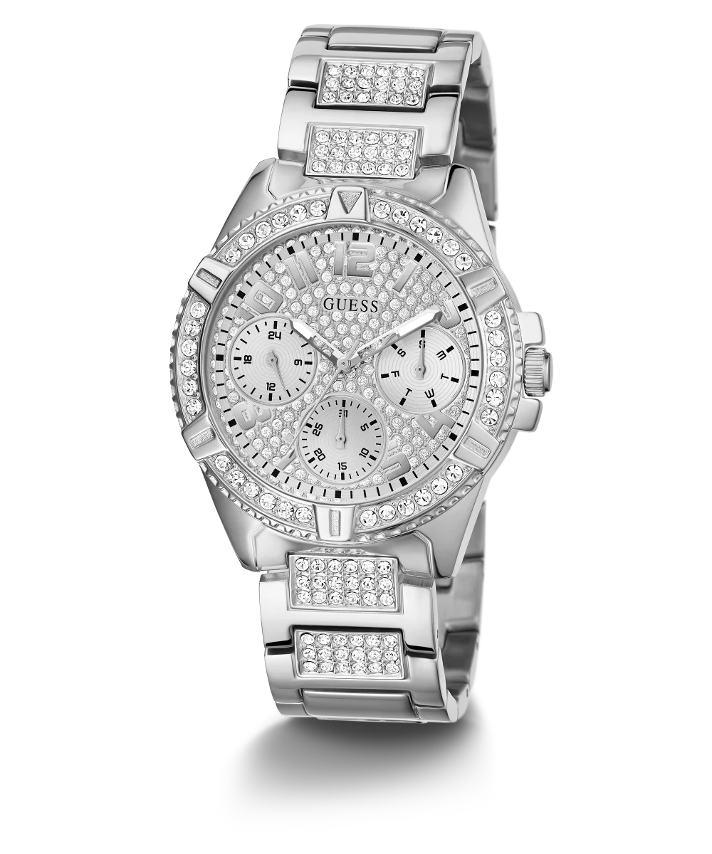 GUESS Ladies Silver Tone Multi-function Watch