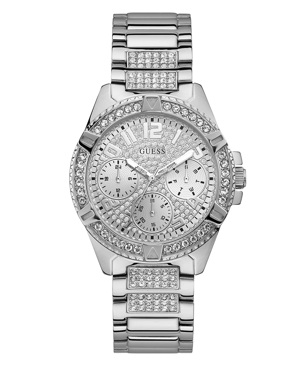 GUESS Ladies Silver Tone Multi-function Watch
