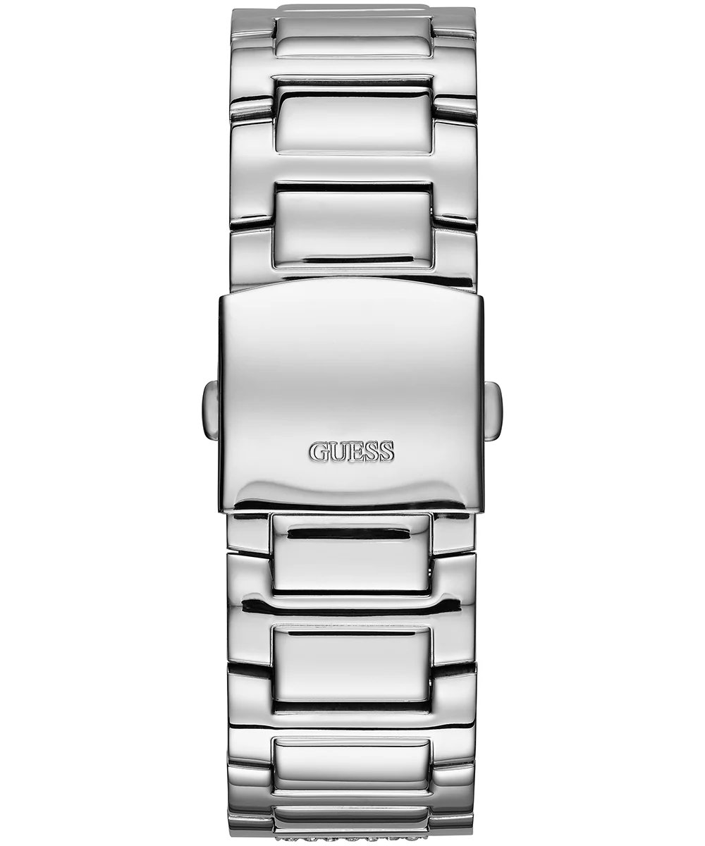GUESS Mens Silver Tone Multi-function Watch