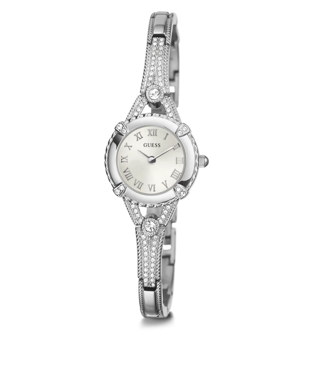 GUESS Ladies Silver Tone Analog Watch