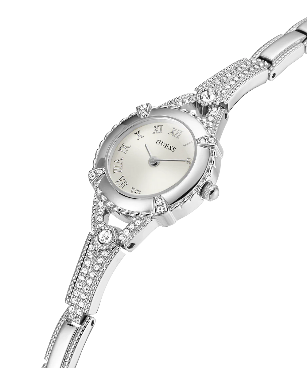 GUESS Ladies Silver Tone Analog Watch