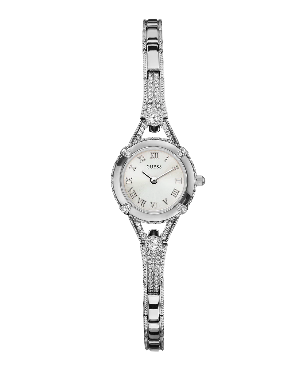 GUESS Ladies Silver Tone Analog Watch