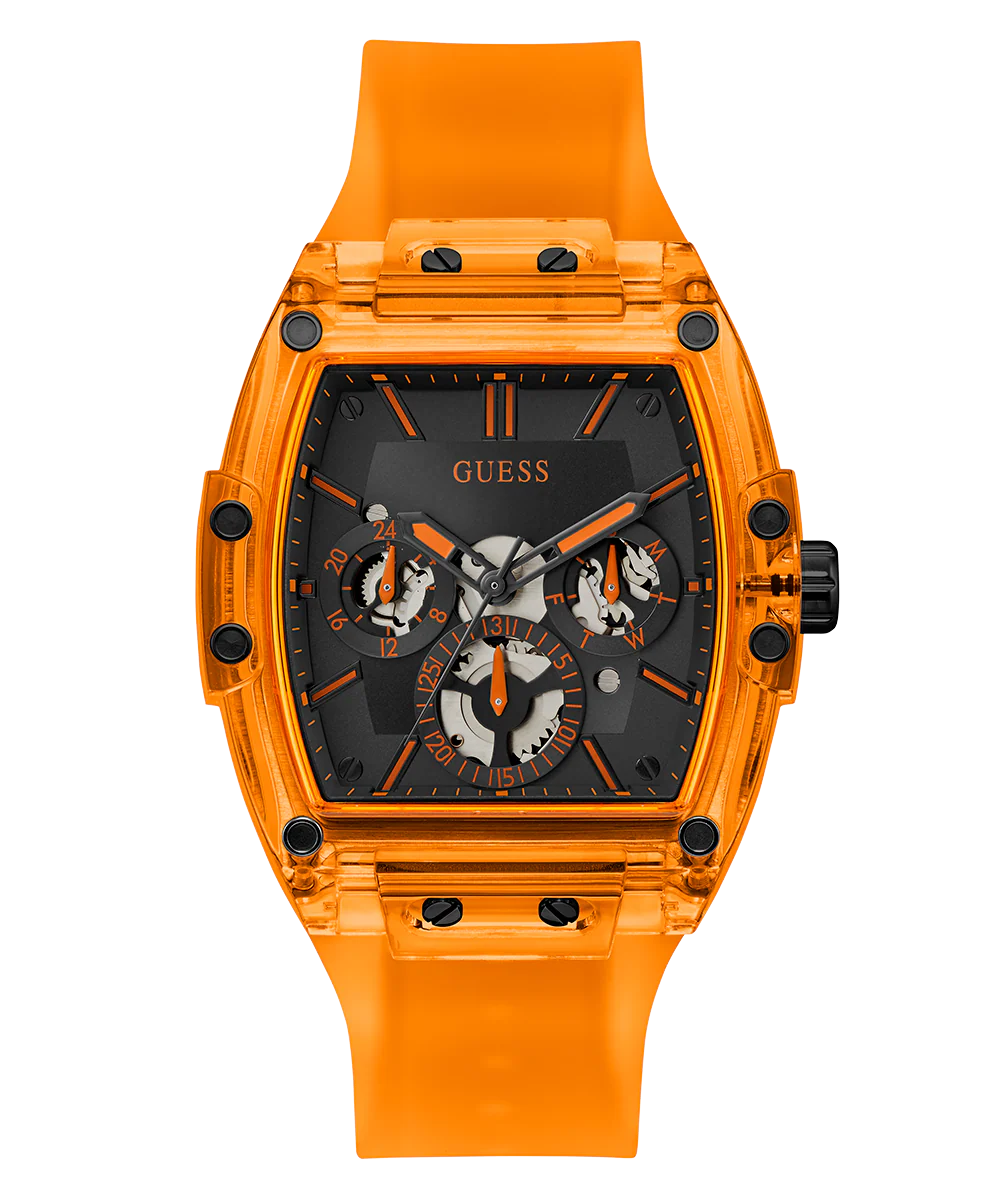 GUESS Mens Orange Multi-function Watch