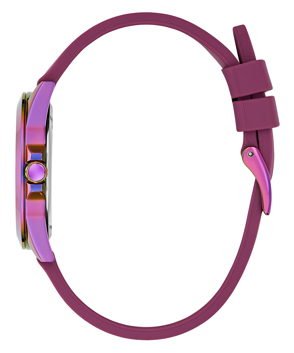 GUESS Ladies Purple Iridescent Analog Watch