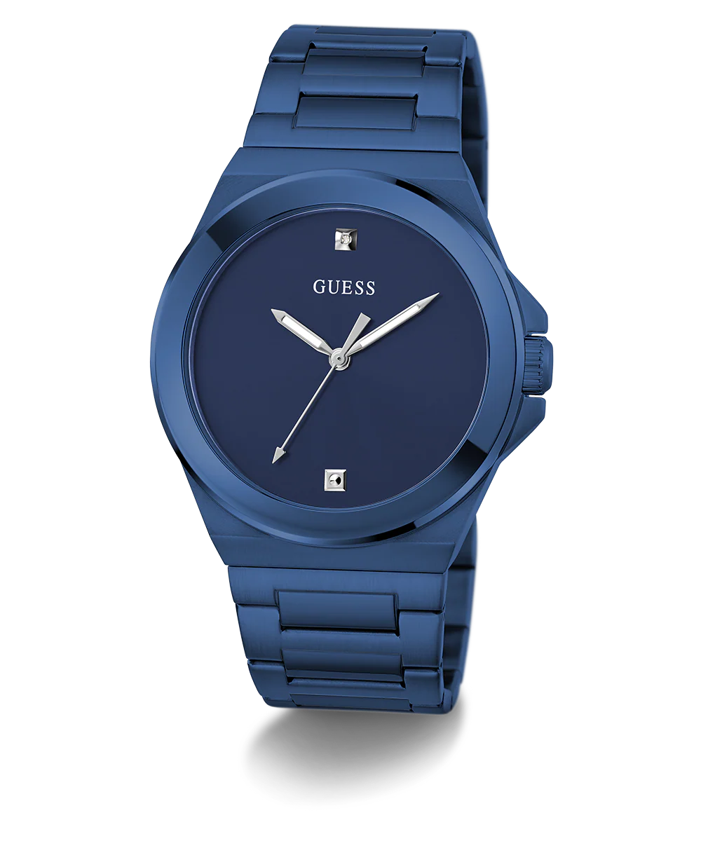 GUESS Mens Blue Analog Watch
