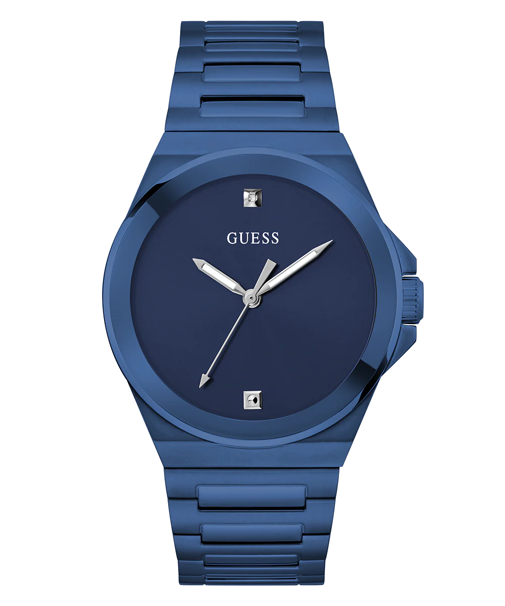 GUESS Mens Blue Analog Watch