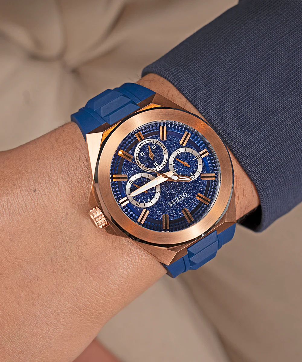 357-guess-mens-blue-2-tone-multi-function-watch-5.webp GUESS Mens Blue 2-Tone Multi-function Watch