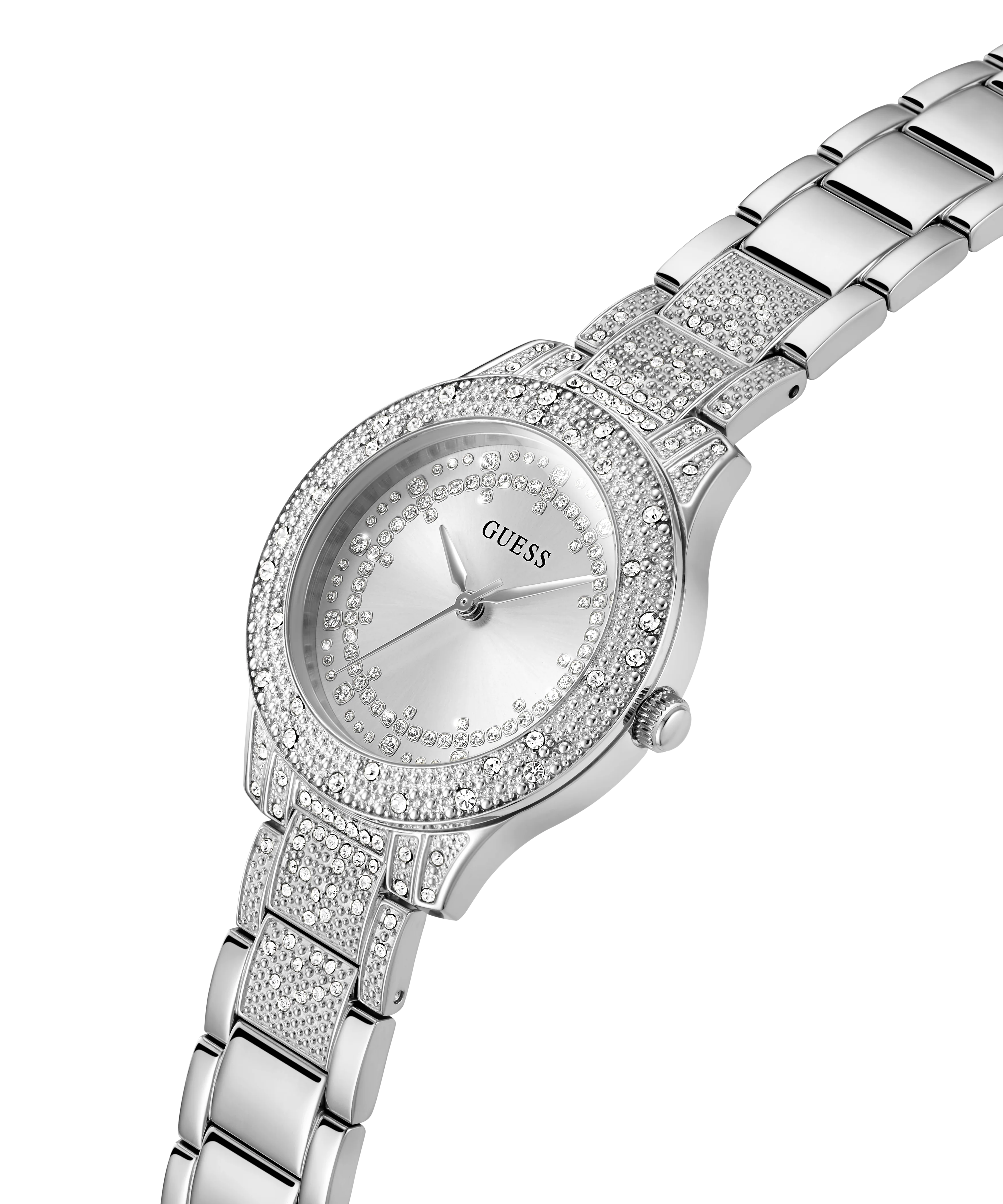 GUESS Ladies Silver Tone Analog Watch