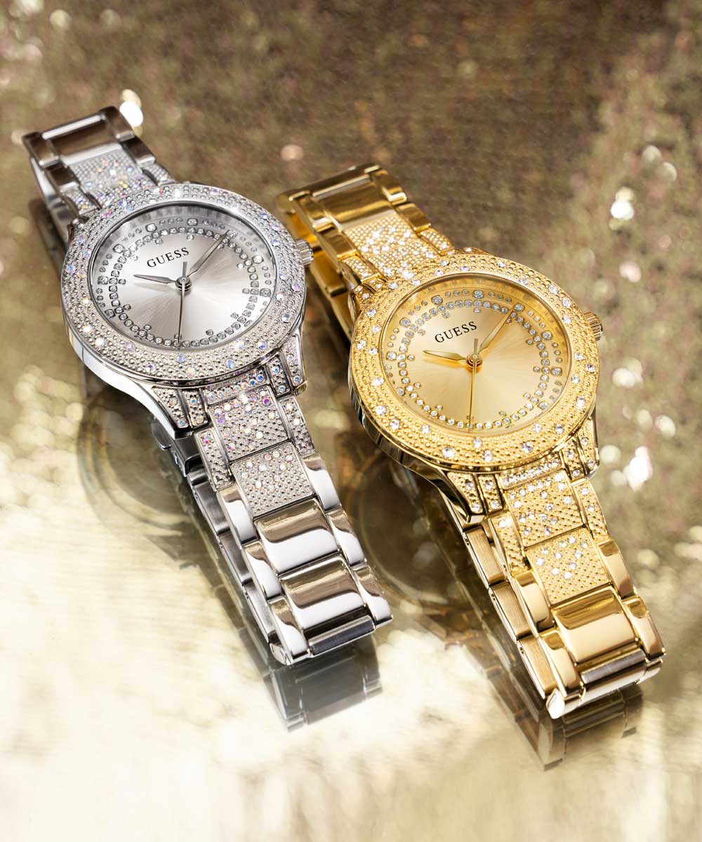 GUESS Ladies Silver Tone Analog Watch