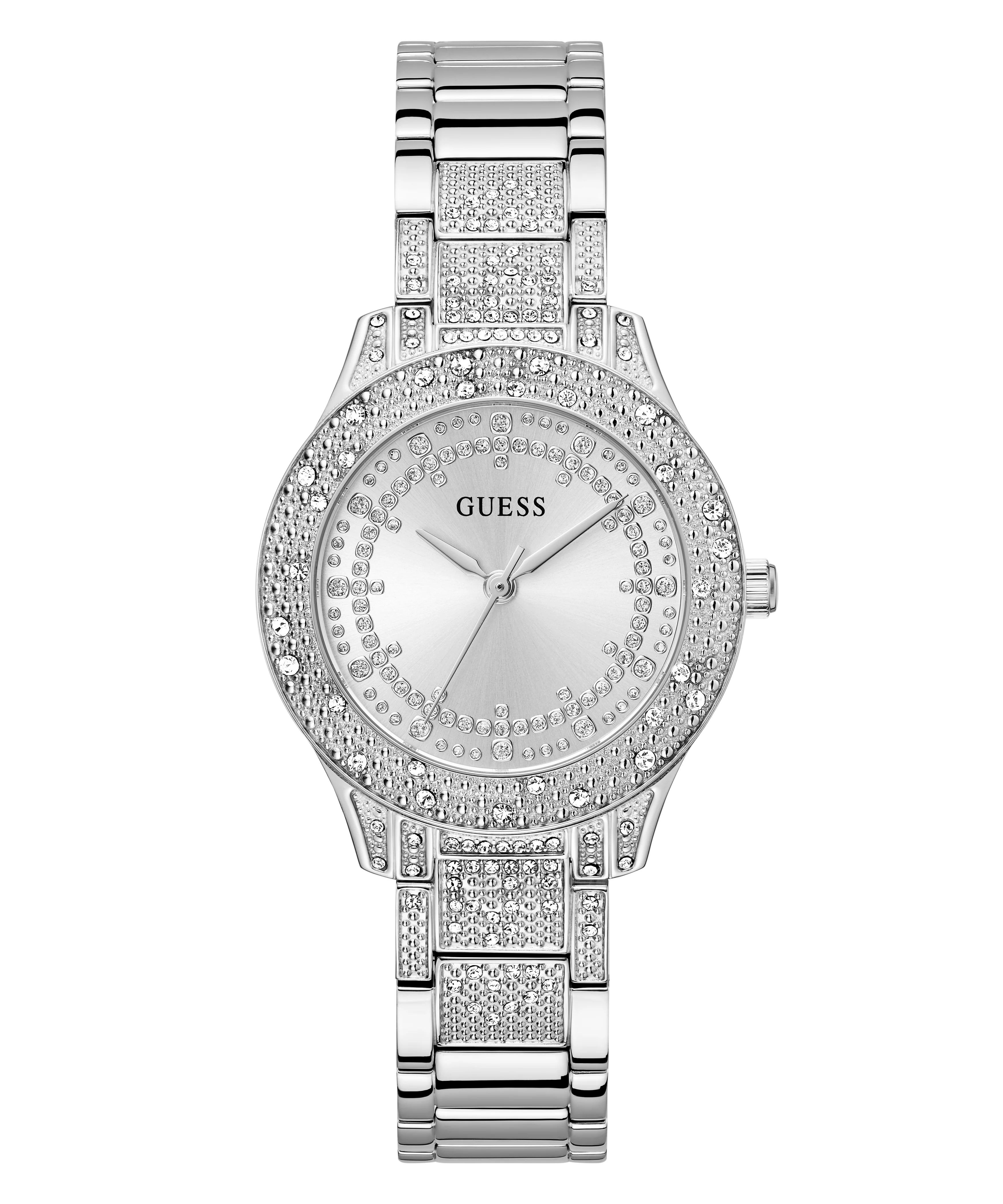 GUESS Ladies Silver Tone Analog Watch
