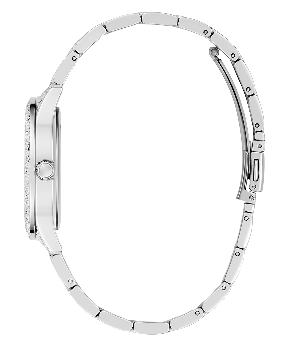 GUESS Ladies Silver Tone Analog Watch