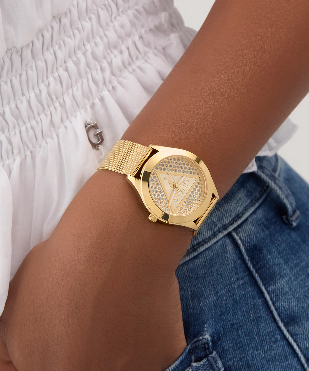 GUESS Ladies Gold Tone Analog Watch