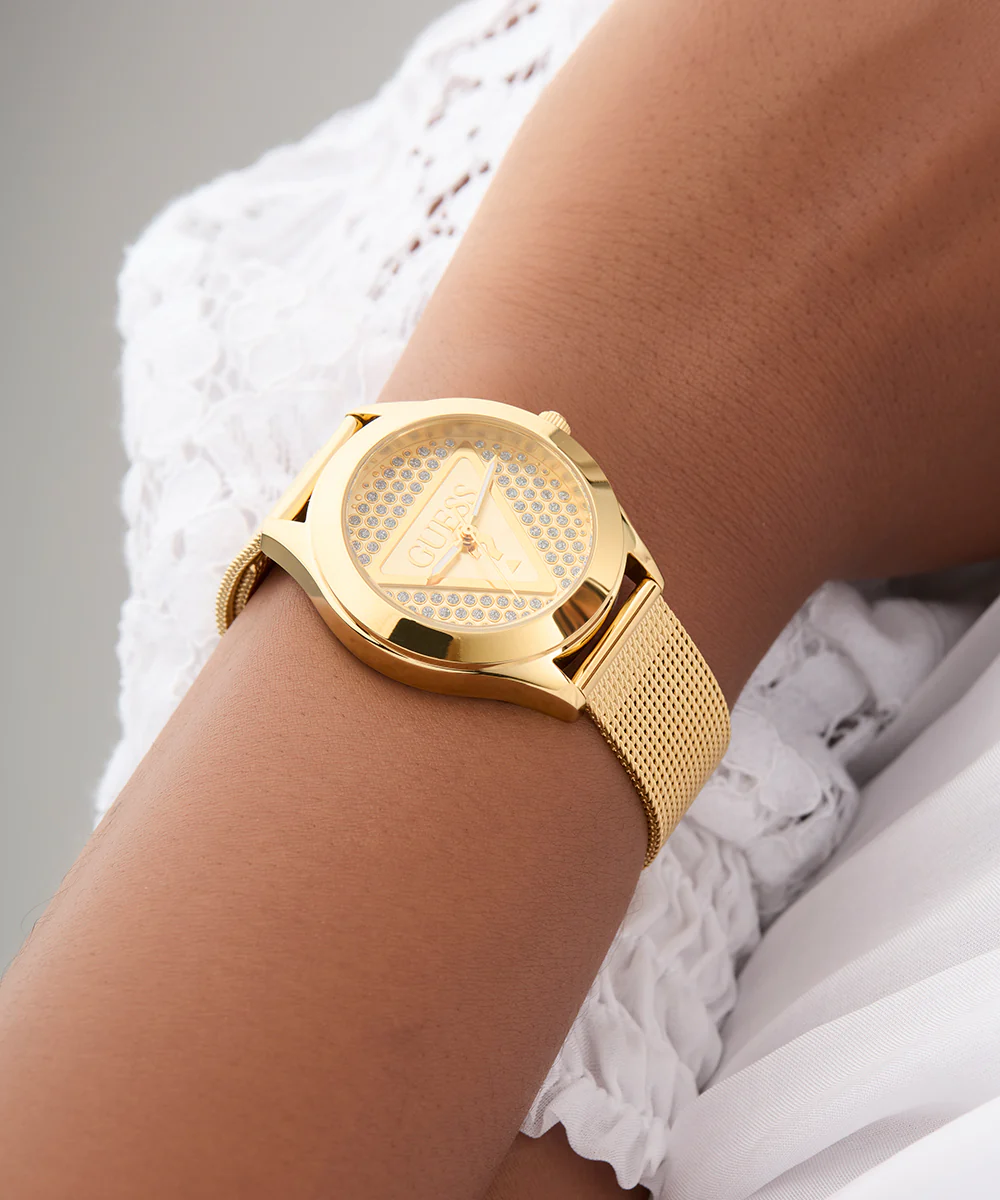 GUESS Ladies Gold Tone Analog Watch