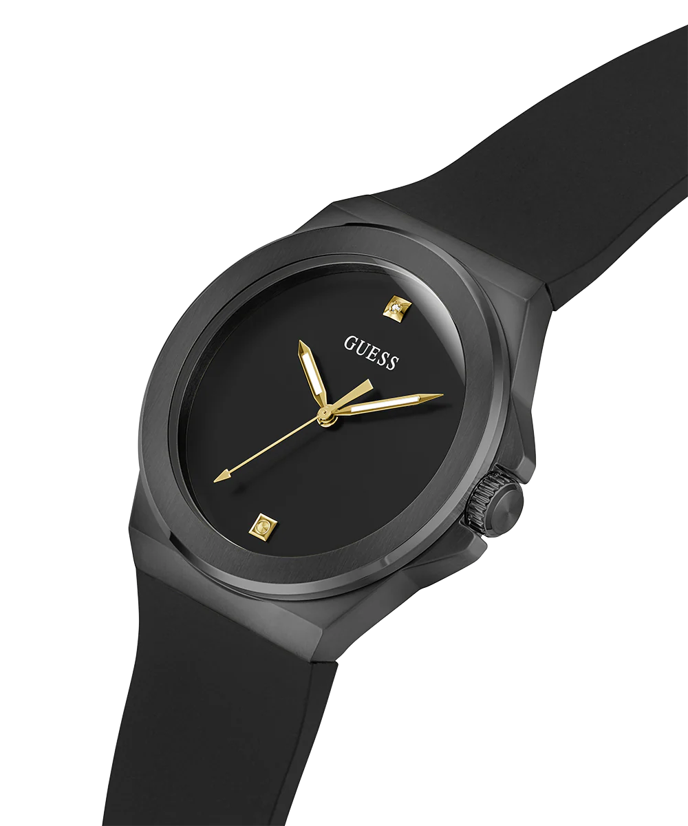 GUESS Mens Black Analog Watch