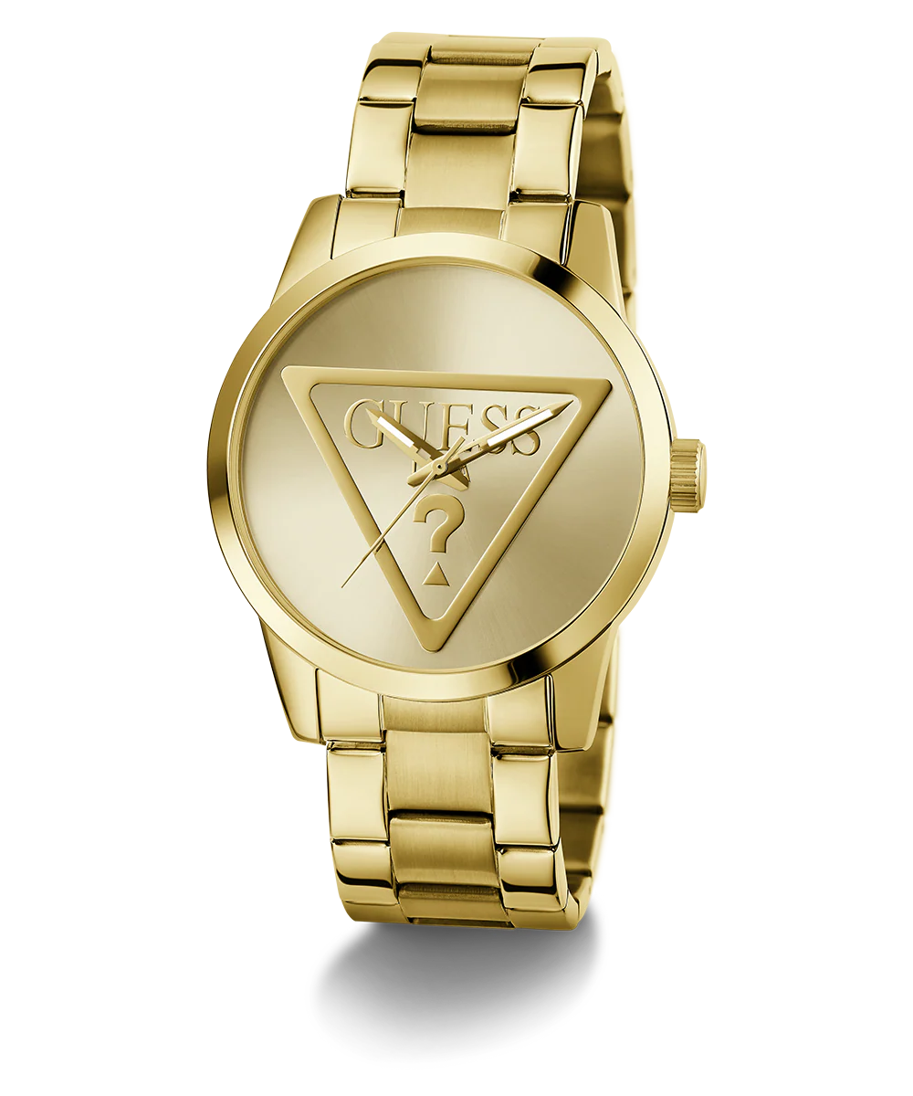GUESS Mens Gold Tone Analog Watch