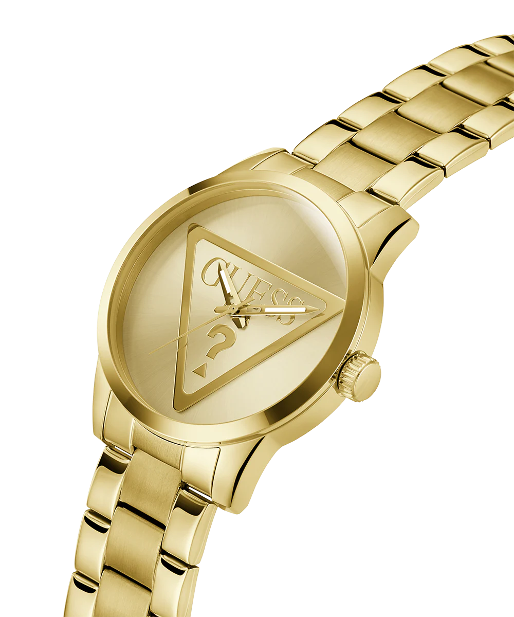 GUESS Mens Gold Tone Analog Watch