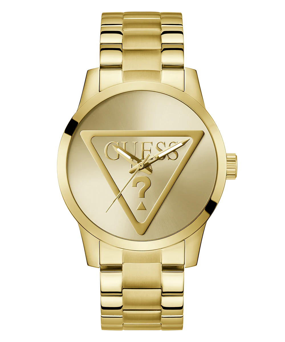 GUESS Mens Gold Tone Analog Watch
