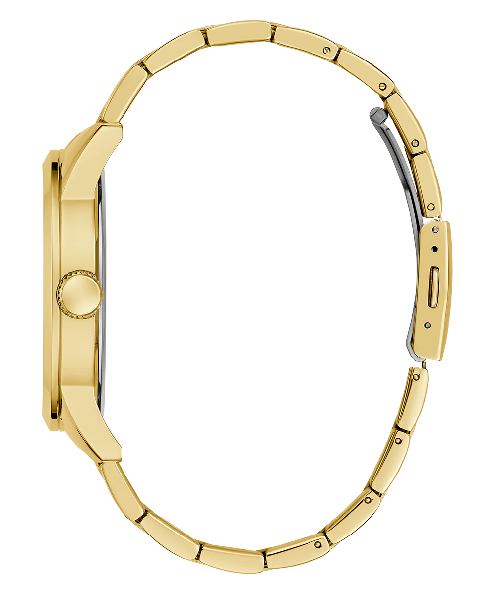 GUESS Mens Gold Tone Analog Watch