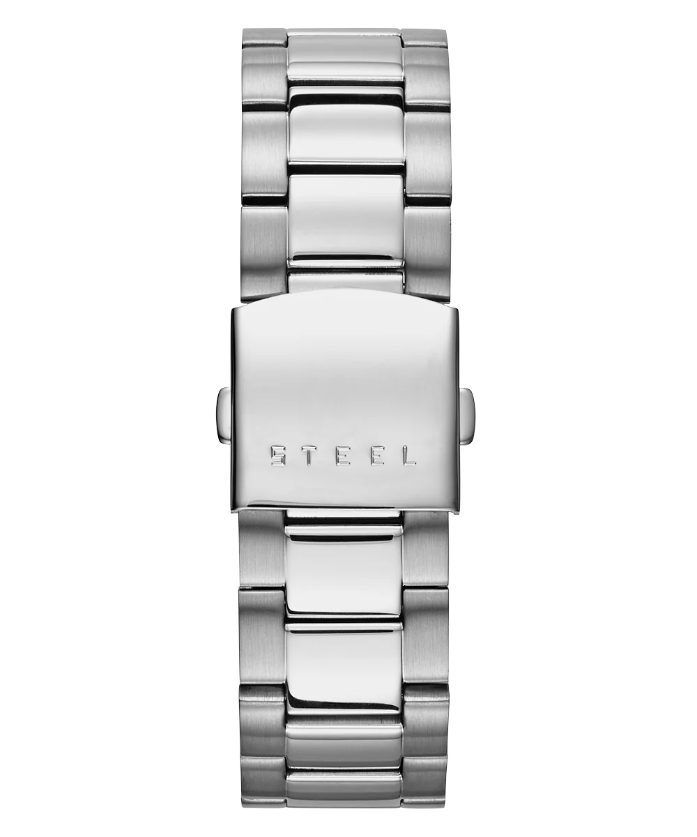 GUESS Mens Silver Tone Chronograph Watch