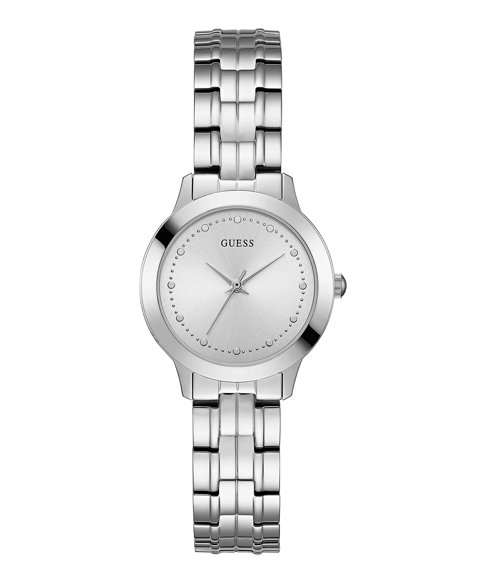 GUESS Ladies Silver Tone Analog Watch