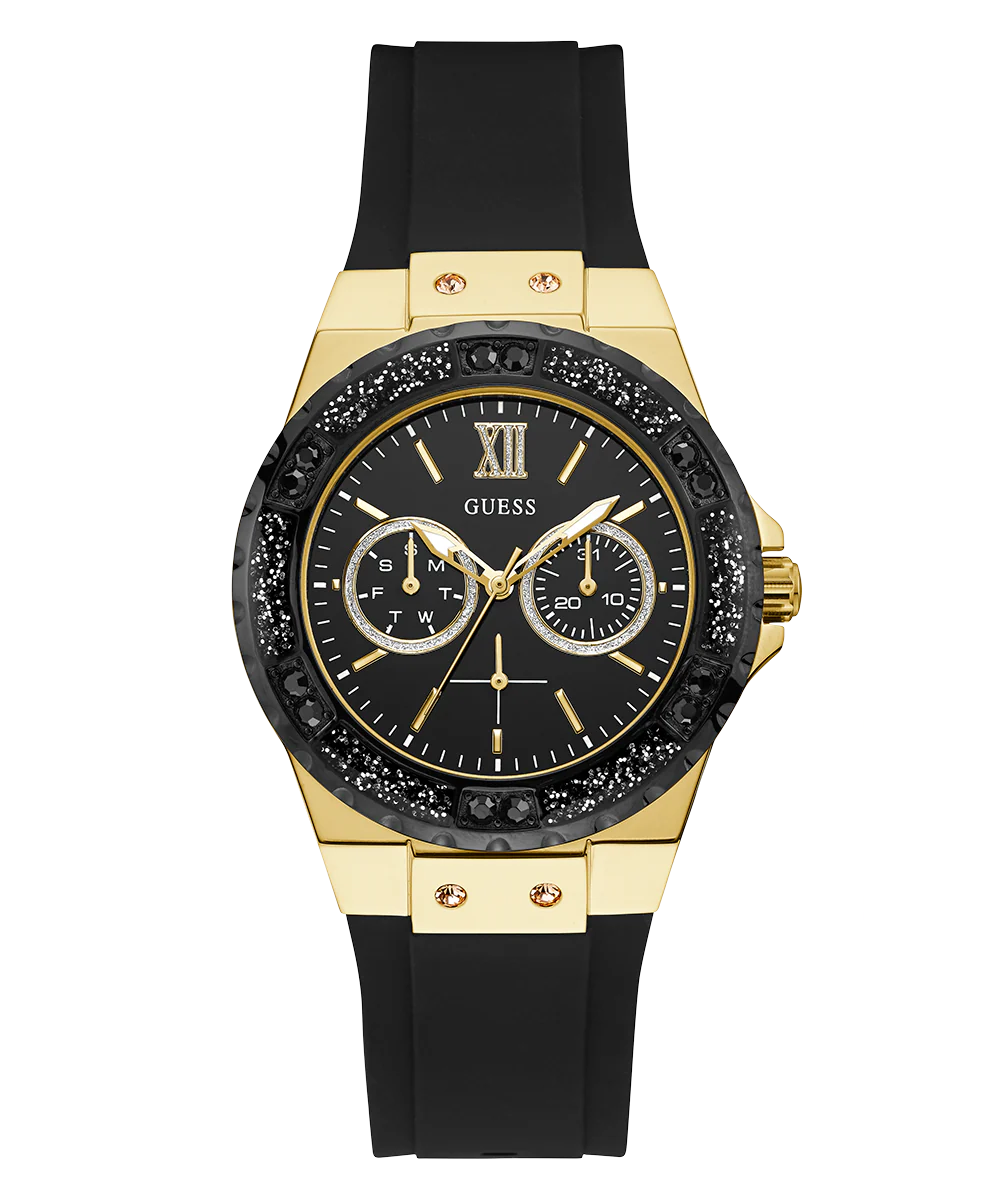 391-guess-ladies-black-gold-tone-multi-function-watch-4.webp GUESS Ladies Black Gold Tone Multi-function Watch