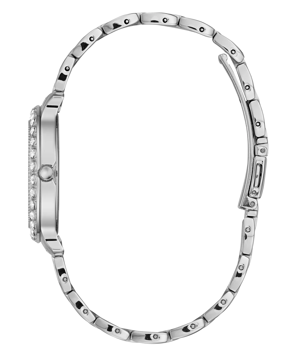 GUESS Ladies Silver Tone Analog Watch