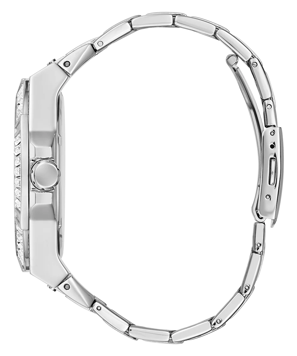 GUESS Mens Silver Tone Multi-function Watch