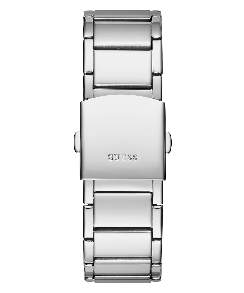 GUESS Mens Silver Tone Multi-function Watch