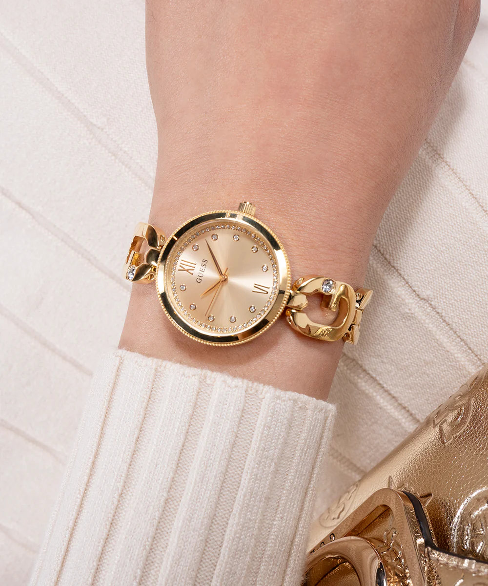 GUESS Ladies Gold Tone Analog Watch