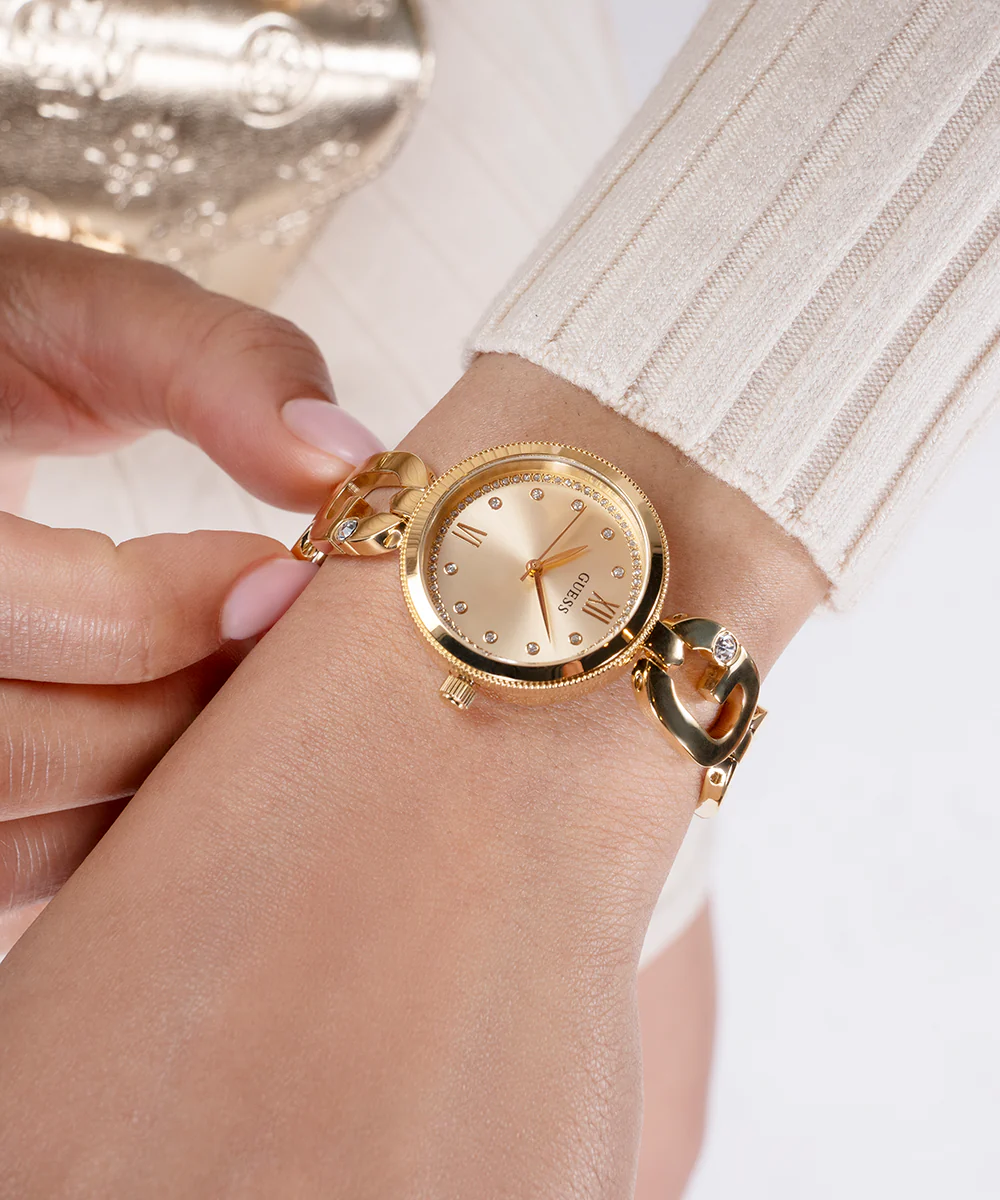 GUESS Ladies Gold Tone Analog Watch
