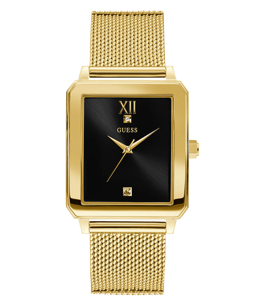 GUESS Mens Gold Tone Analog Watch