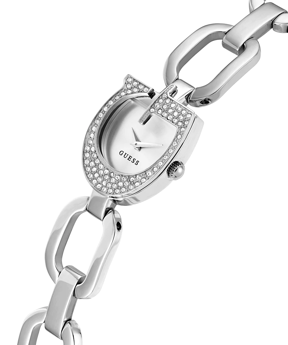 GUESS Ladies Silver Tone Analog Watch