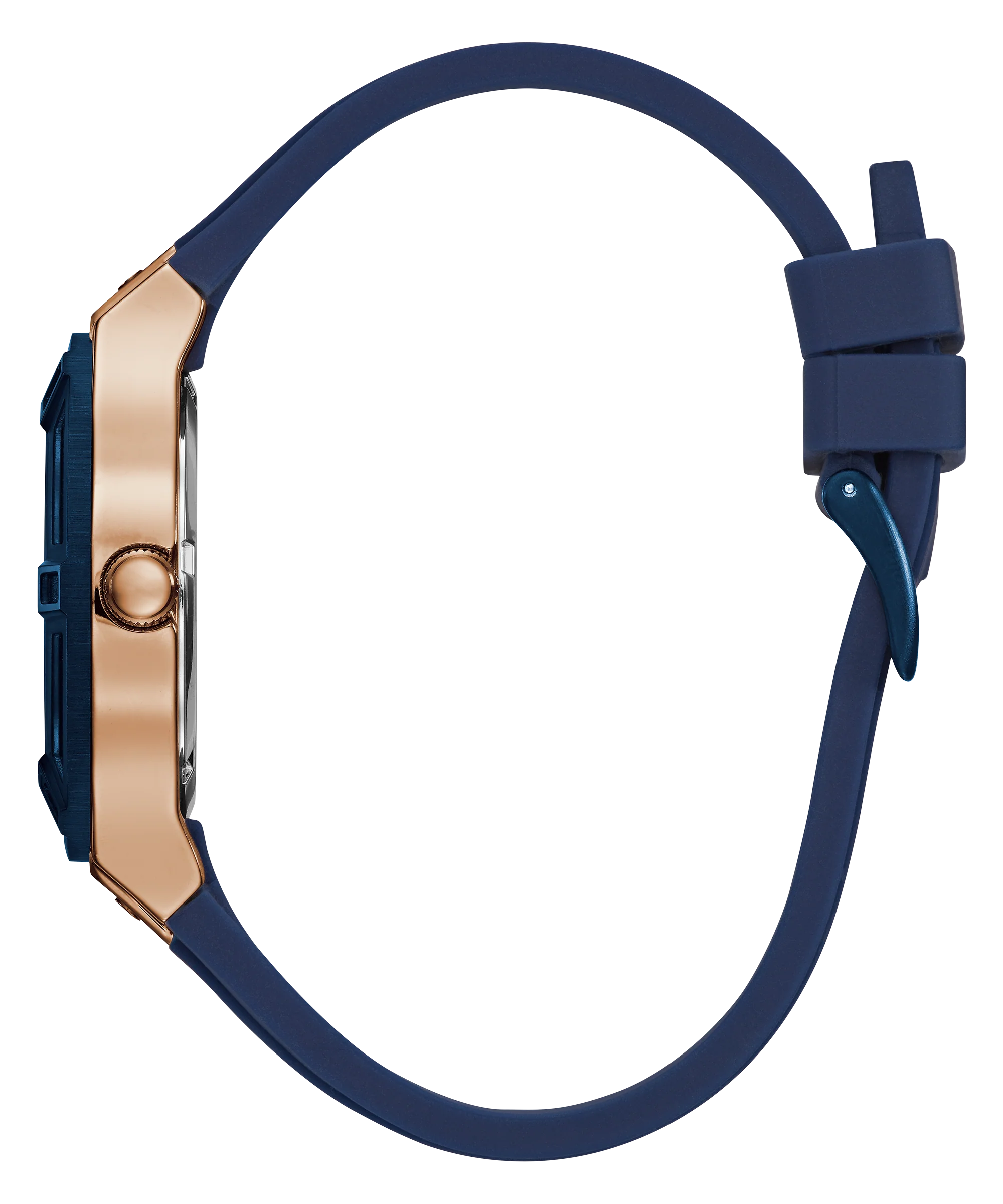 GUESS Ladies Blue Rose Gold Tone/Blue Multi-function Watch