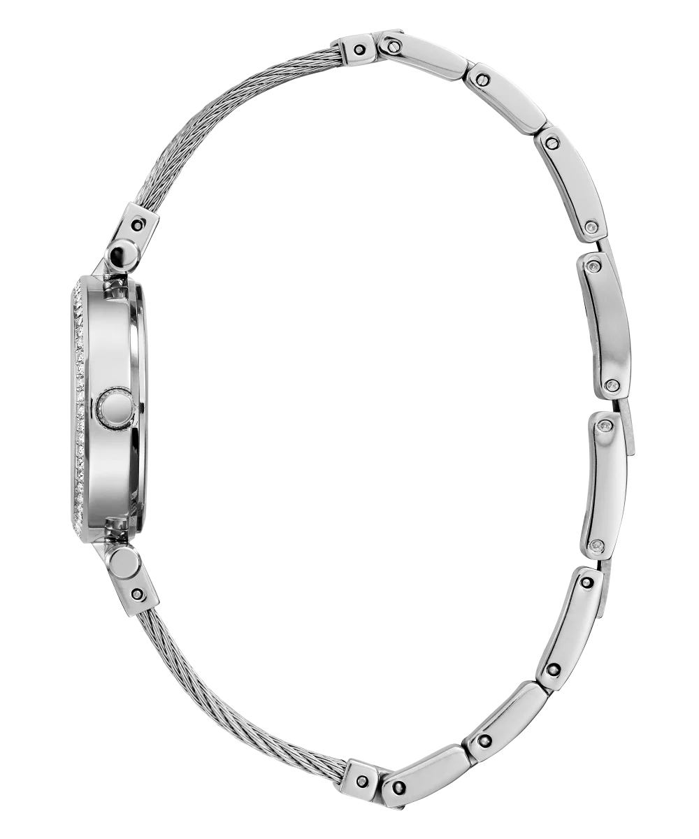GUESS Ladies Silver Tone Analog Watch