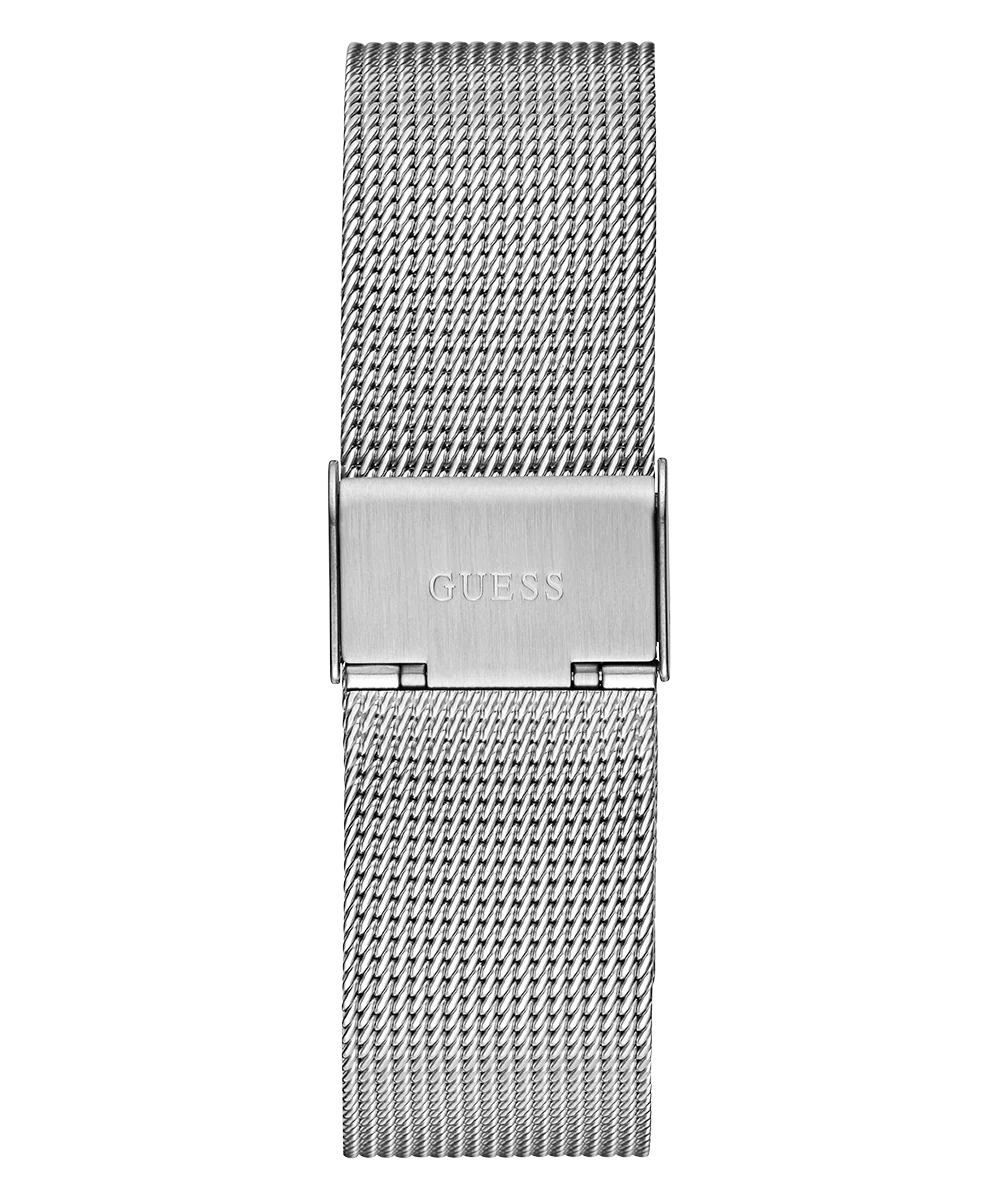 GUESS Mens Silver Tone Silver Analog Watch