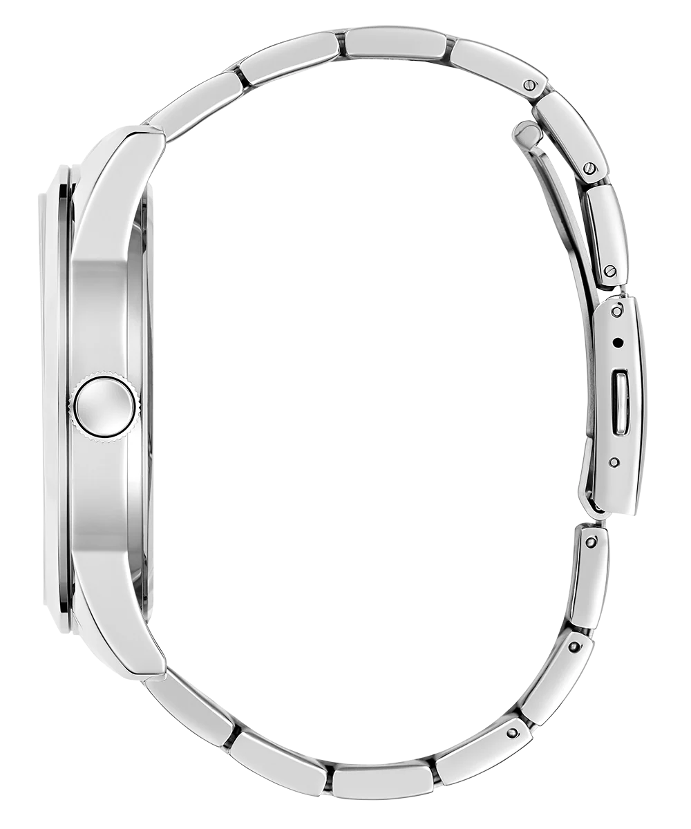 GUESS Mens Silver Tone Analog Watch